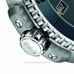 oris maldives automatic diving watch setting crown detail