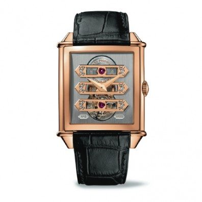vintage1945 tourbillon with three gold bridges
