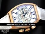 Franck Muller Beyaz Deri Kordon
