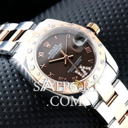 rolex-datejust-bayan-kahverengii