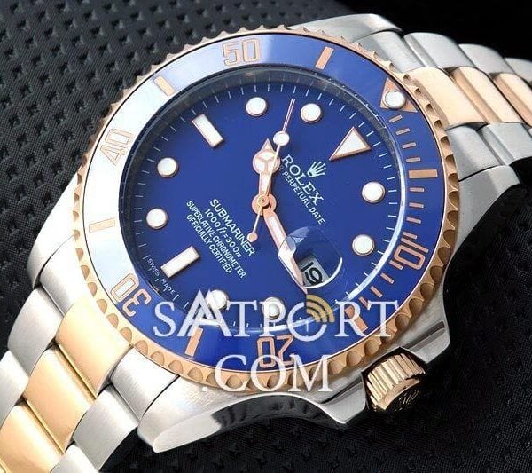 Rolex Submariner Two Tone Seramik Lacivert