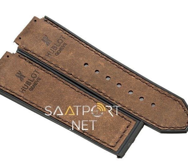 Hublot Koyu Kahve Saat Kordonu