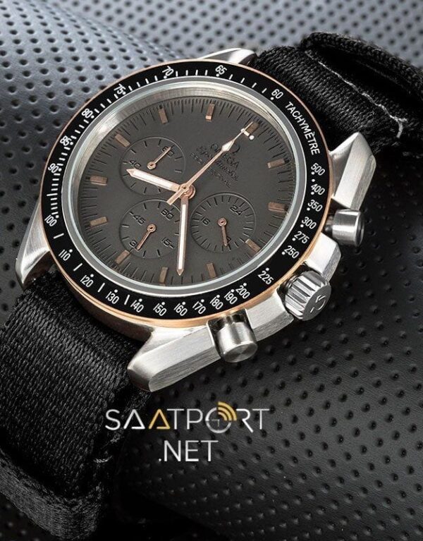 Omega Speedmaster Moonwatch Nato Band Siyah