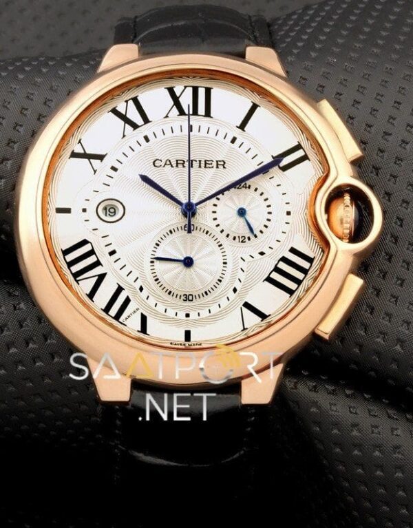 Cartier Ballon Bleu Deri Kordon Rose Kasa