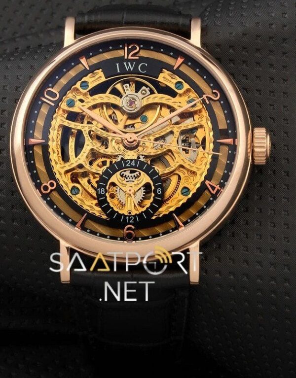 IWC Skeleton Siyah
