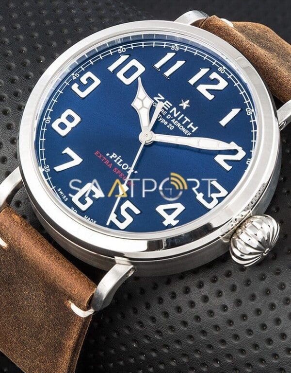 Zenith Pilot Montre Mavi Otomatik Taba