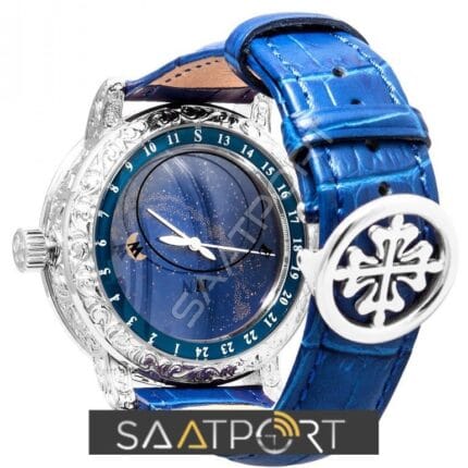 Patek Philippe Sky Moon Tourbillon Çelik Kasa Mavi
