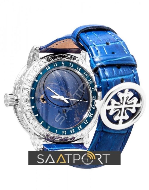 Patek Philippe Sky Moon Tourbillon Çelik Kasa Mavi