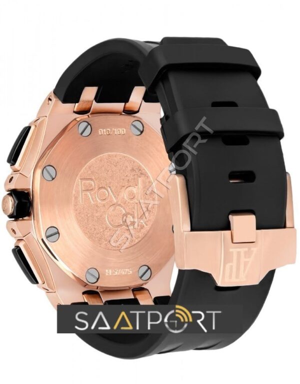 AUDEMARS PIGUET ROYAL OAK OFFSHORE ROSE GOLD AND CERAMIC silikon kordon replika saat
