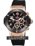 Hublot Big Bang Rose Gold Black Ceramic Bezel Black 44 mm REPLİKA SAAT