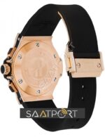 Hublot Big Bang Rose Gold Black Ceramic Bezel Black 44 mm hublot replika saat silikon kordon