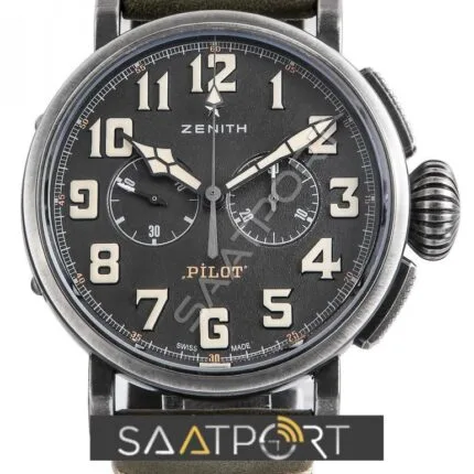 Zenith Heritage Pilot Ton-Up 45mm Steel Nubuck Watch