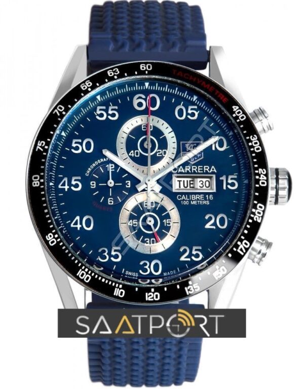 Tag Heuer Calibre 16 Day-Date Blue Dial Silikon Kordon