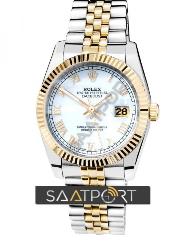 Rolex DateJust Steel 36MM Gold Eta Saat 116233 (4)