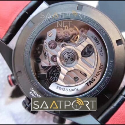 Tag Heuer Carrera Calibre 1887 CAR2A80.FC6237 Noob Factory V6F 11 Best Edition, Chronograph, Titanium, Ceramic Bezel, Black Dial, Black Leather Strap, SWISS ETA 7750 Automatic Movement (6)