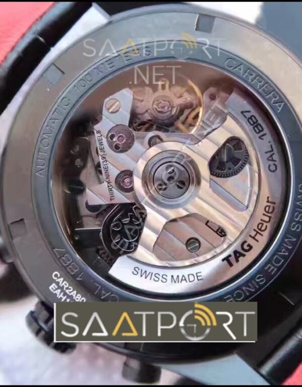 Tag Heuer Carrera Calibre 1887 CAR2A80.FC6237 Noob Factory V6F 11 Best Edition, Chronograph, Titanium, Ceramic Bezel, Black Dial, Black Leather Strap, SWISS ETA 7750 Automatic Movement (6)