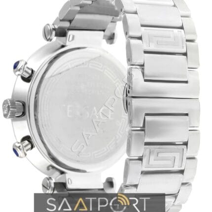 VERSACE SİLVER ÇELİK KORDON SİYAH KADRAN BLACK BELT REPLİKA SAAT KRONOMETRELİ (2)