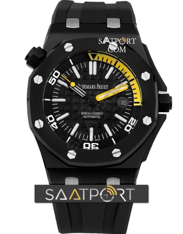 Audemars Piguet Royal Oak Offshore Carbon Diver Yellow 15706AU.00.A002CA.01 replika saat eta saat (1)