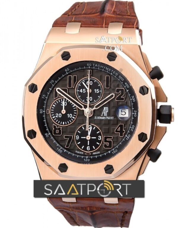 Audemars Piguet Royal Oak Offshore Chronograph Kahve Black replika saat eta saat (1)