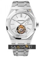Audemars Piguet Royal Oak Türbülon 41 mm Extra-Thin 26510PT.OO.1220PT.01 — Kadran ve Bezel Görünümü