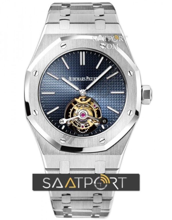 Audemars Piguet Royal Oak Tourbillon 41 mm Extra-Thin 26510ST.OO.1220ST.01 replika saat eta saat ap türbülon saatport (11)