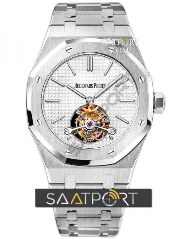 Audemars Piguet Royal Oak Tourbillon 41 mm Extra-Thin 26510ST.OO.1220ST.01 replika saat eta saat ap türbülon saatport (4)