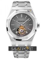 Audemars Piguet Royal Oak Tourbillon 41 mm Extra-Thin 26510ST.OO.1220ST.01 replika saat eta saat ap türbülon saatport (8)