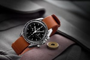 Omega Speedmaster Professional on Omega Leather NATO Strap Replika saat