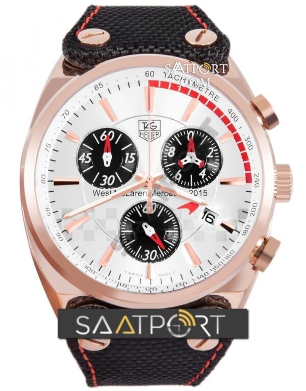 Tag Heuer Mercedes Mclaren Gümüş Kasa Beyaz Örme Kordon REPLİKA SAAT ETA SAAT (4)