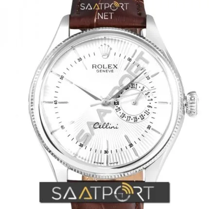 Rolex Cellini Time 50519 Deri Kordon Çelik Renk Kasa