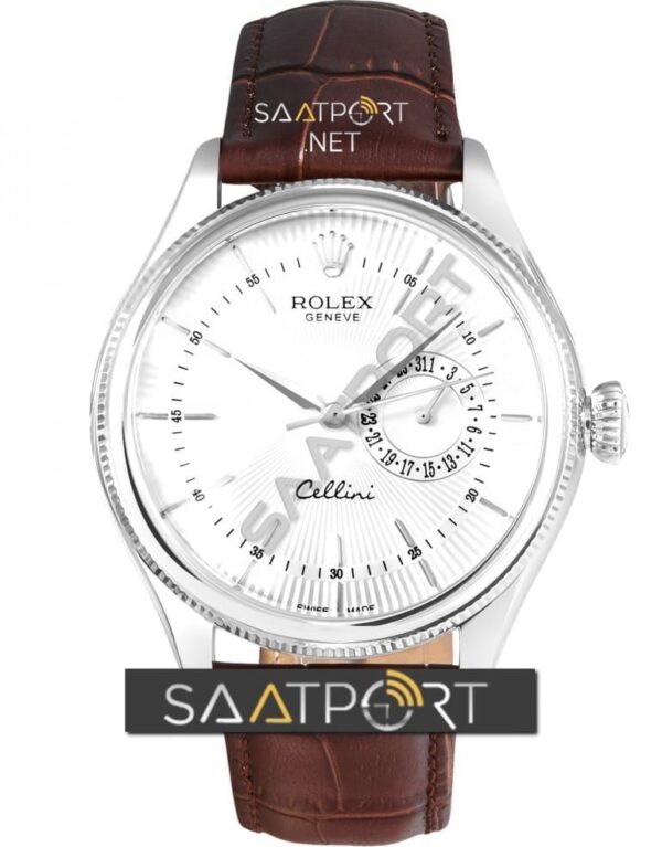 Rolex Cellini Time 50519 Deri Kordon Çelik Renk Kasa