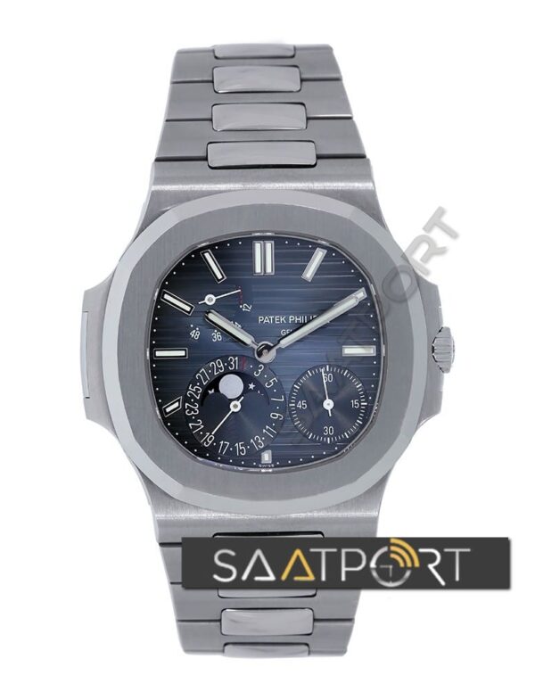 Patek Philippe Nautilus 40mm Stainless Steel Moonphase Blue Dial 57121A-001