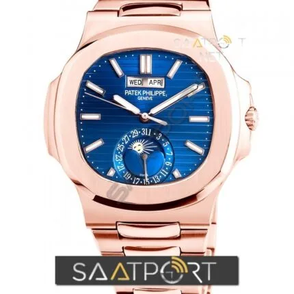 Patek Philippe Nautilus Rose Gold Blue Men's