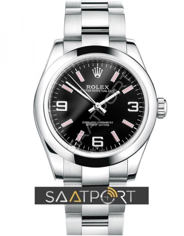 Rolex Air King 36mm 114200 Random series Black dial replika saat