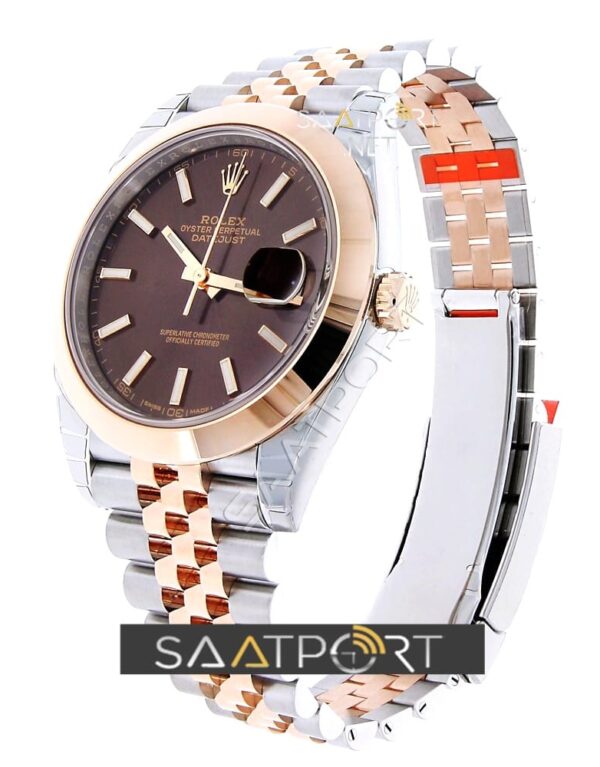 Rolex Datejust 41 Stainless Steel & Everose Gold Watch Chocolate Index Dial Jubilee Bracelet 126301 replika