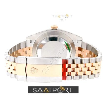 Rolex Datejust 41 Stainless Steel & Everose Gold Watch Sundust Dial Jubilee Bracelet 126331 replika saatler