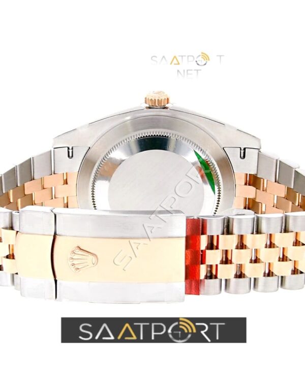 Rolex Datejust 41 Stainless Steel & Everose Gold Watch Sundust Dial Jubilee Bracelet 126331 replika saatler