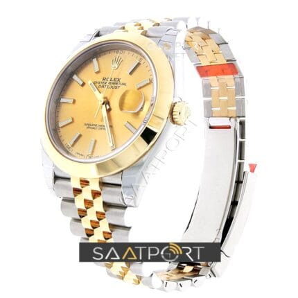 Rolex Datejust 41 Stainless Steel & Yellow Gold Jubilee Watch Champagne Dial 126303 replika saat