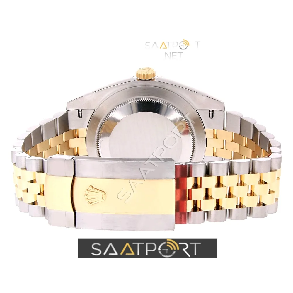 Rolex Datejust 41 Stainless Steel & Yellow Gold Watch Champagne Diamond Dial Jubilee Bracelet 126333 eta saat