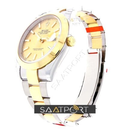 Rolex Datejust 41 Stainless Steel & Yellow Gold Watch Champagne Index Dial 126303 eta saat