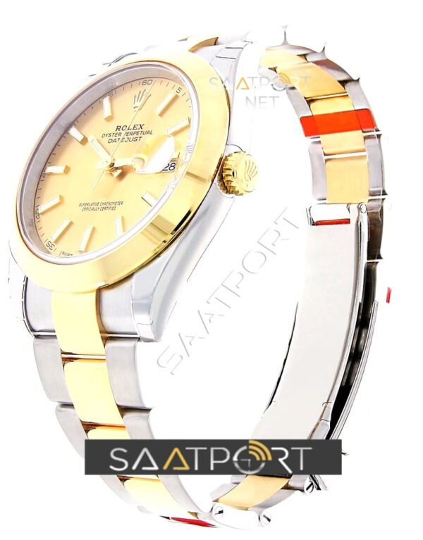 Rolex Datejust 41 Stainless Steel & Yellow Gold Watch Champagne Index Dial 126303 eta saat