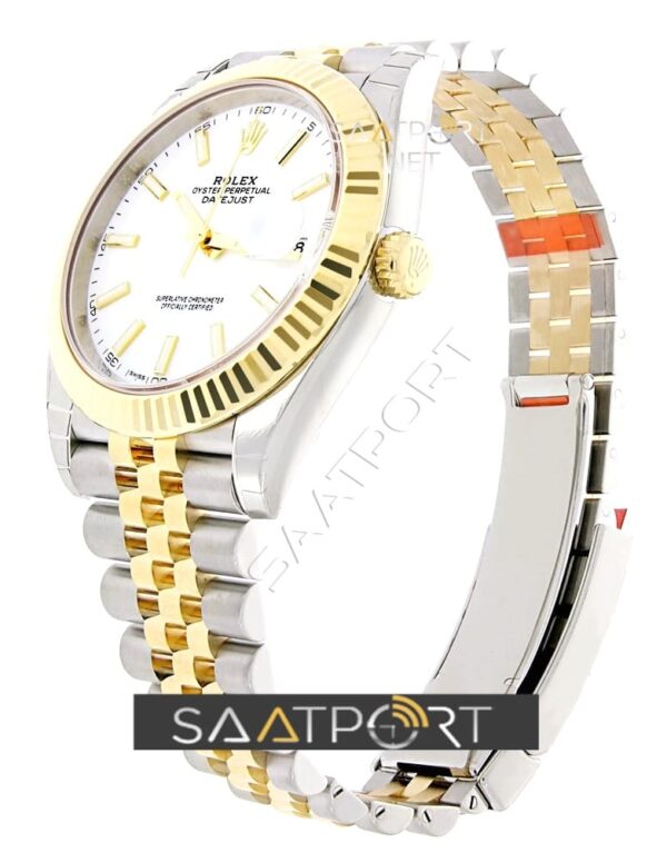 Rolex Datejust 41 Stainless Steel & Yellow Gold Watch White Dial Jubilee Bracelet 126333 replika saat