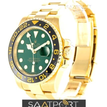 Rolex-GMTMasterII-116718LN GOLD GREEN ETA 3186 MEKANİZMALAR (1)