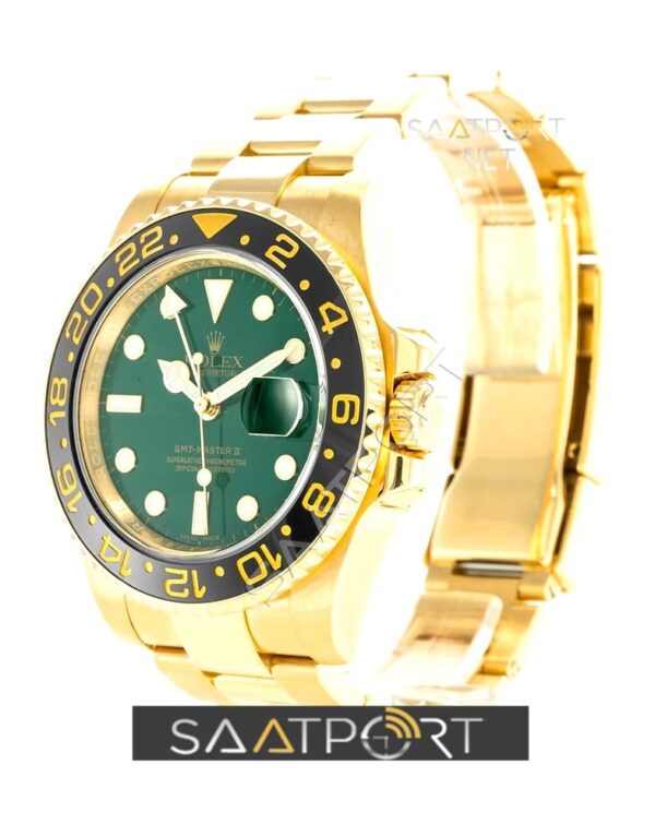Rolex-GMTMasterII-116718LN GOLD GREEN ETA 3186 MEKANİZMALAR (1)