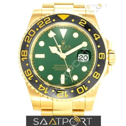 Rolex-GMTMasterII-116718LN GOLD GREEN ETA 3186 MEKANİZMALAR (3)