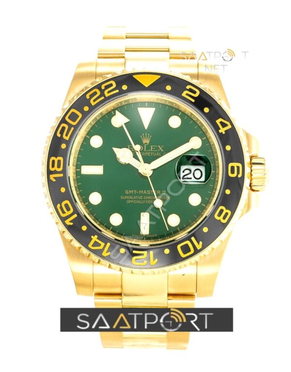 Rolex-GMTMasterII-116718LN GOLD GREEN ETA 3186 MEKANİZMALAR (3)
