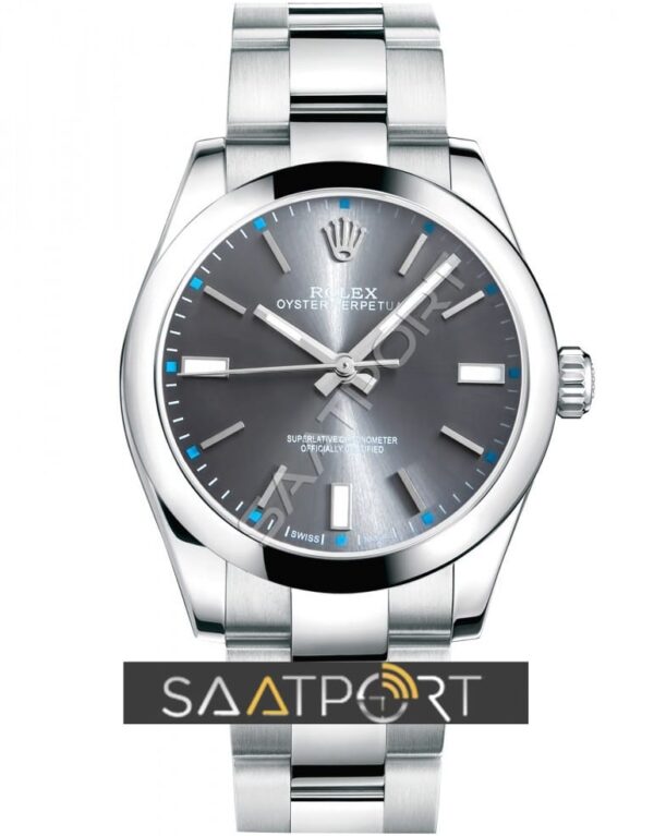 Rolex Mens 39mm Stainless Steel Oyster Perpetual Model 114300 Replika saat