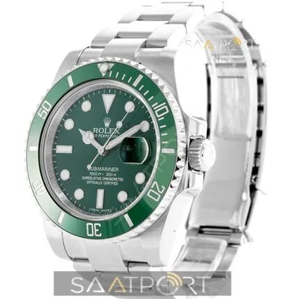 Rolex SUBMARINER HULK Stainless Steel Green Ceramic Swiss Eta Saat
