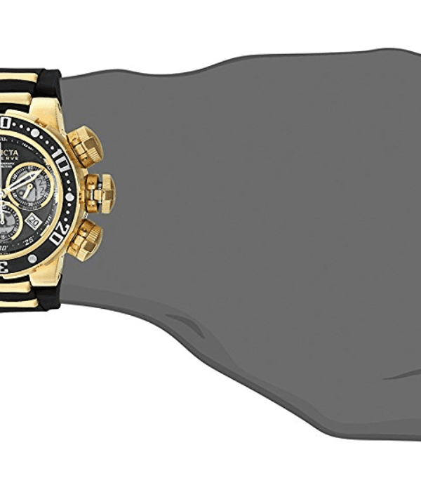 Invicta Men's Reserve Gold-Tone Polyurethane Band Steel Case