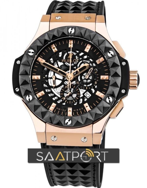 replika saat Hublot 310.PM.1180.RX Aero Bang – Rose Gold Rose Gold Case Ceramic Bezel (1)